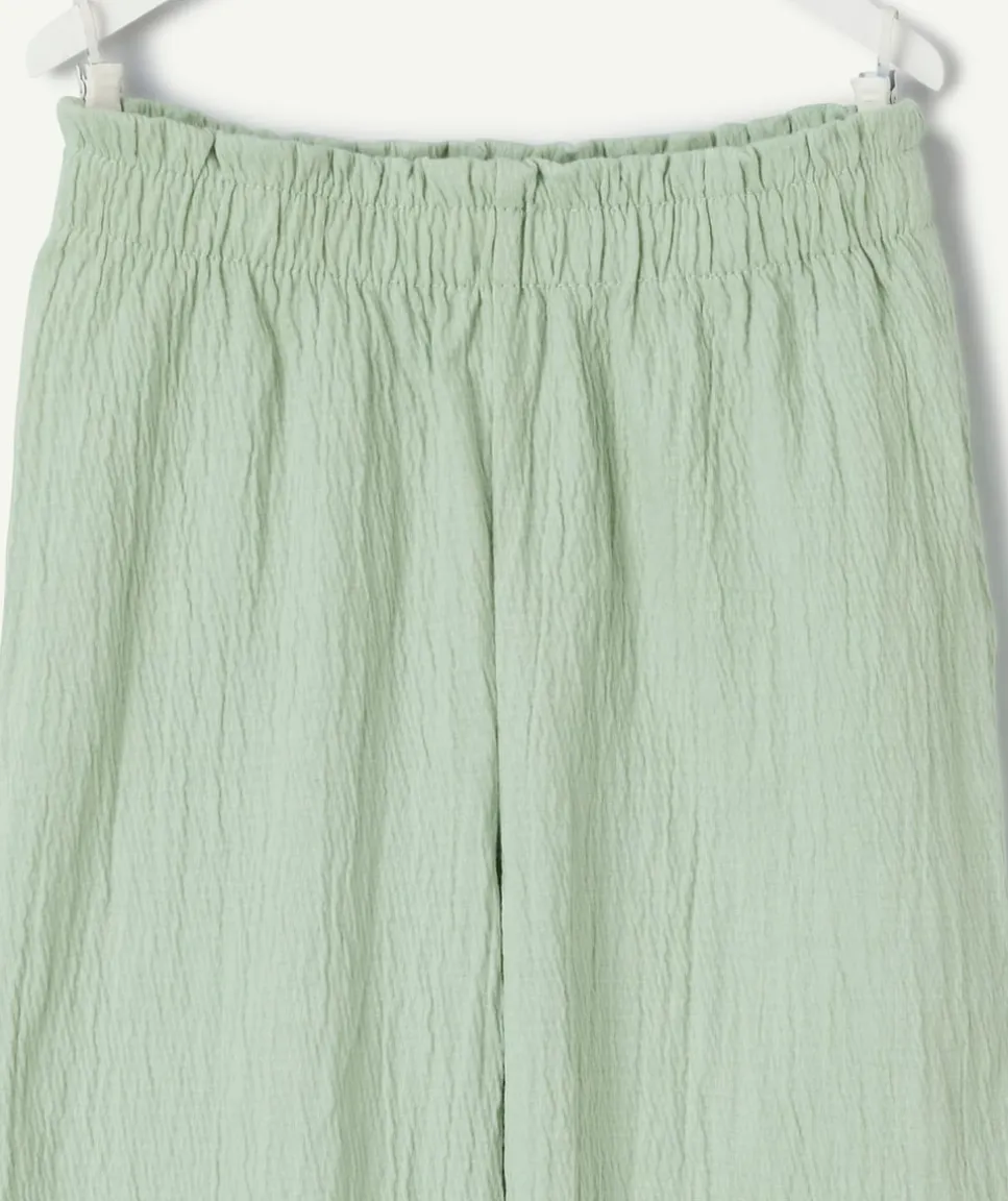Pantalon fluide bébé fille vert
