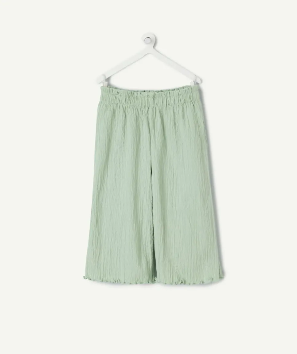 Pantalon fluide bébé fille vert