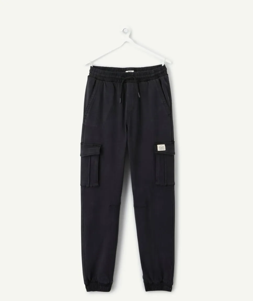Pantalon garçon cargo noir
