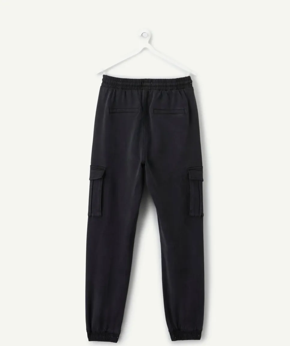 Pantalon garçon cargo noir