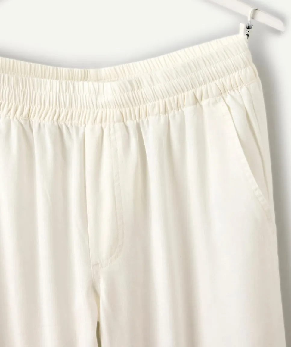 Pantalon garçon droit écru