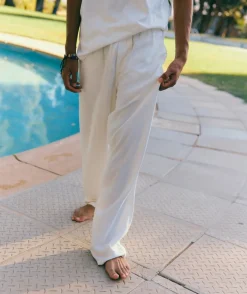 Pantalon garçon droit écru