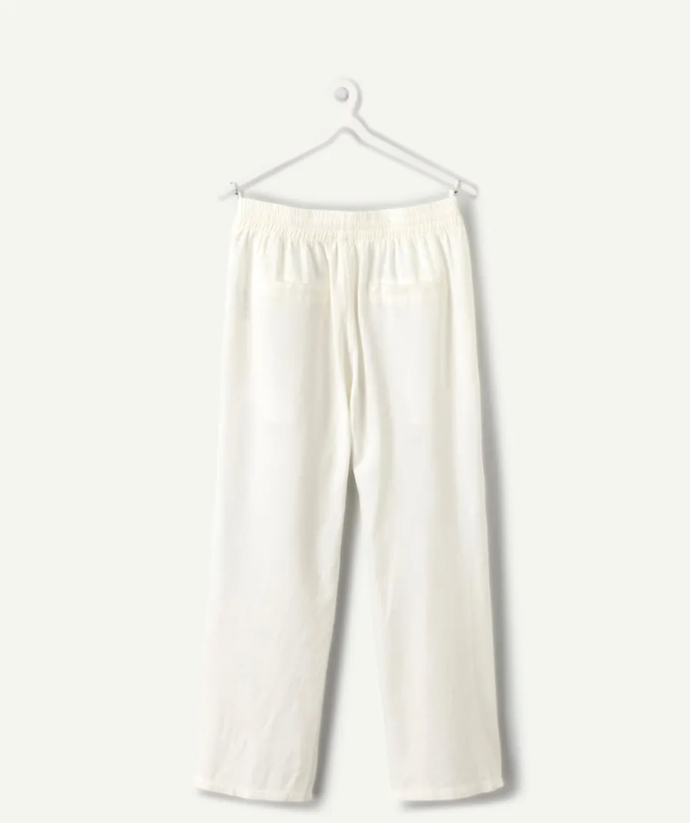Pantalon garçon droit écru