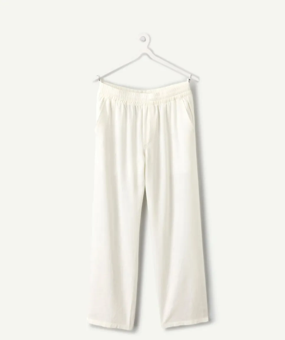 Pantalon garçon droit écru