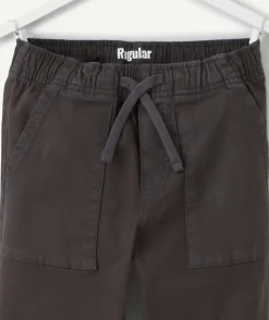 Pantalon garçon droit gris foncé