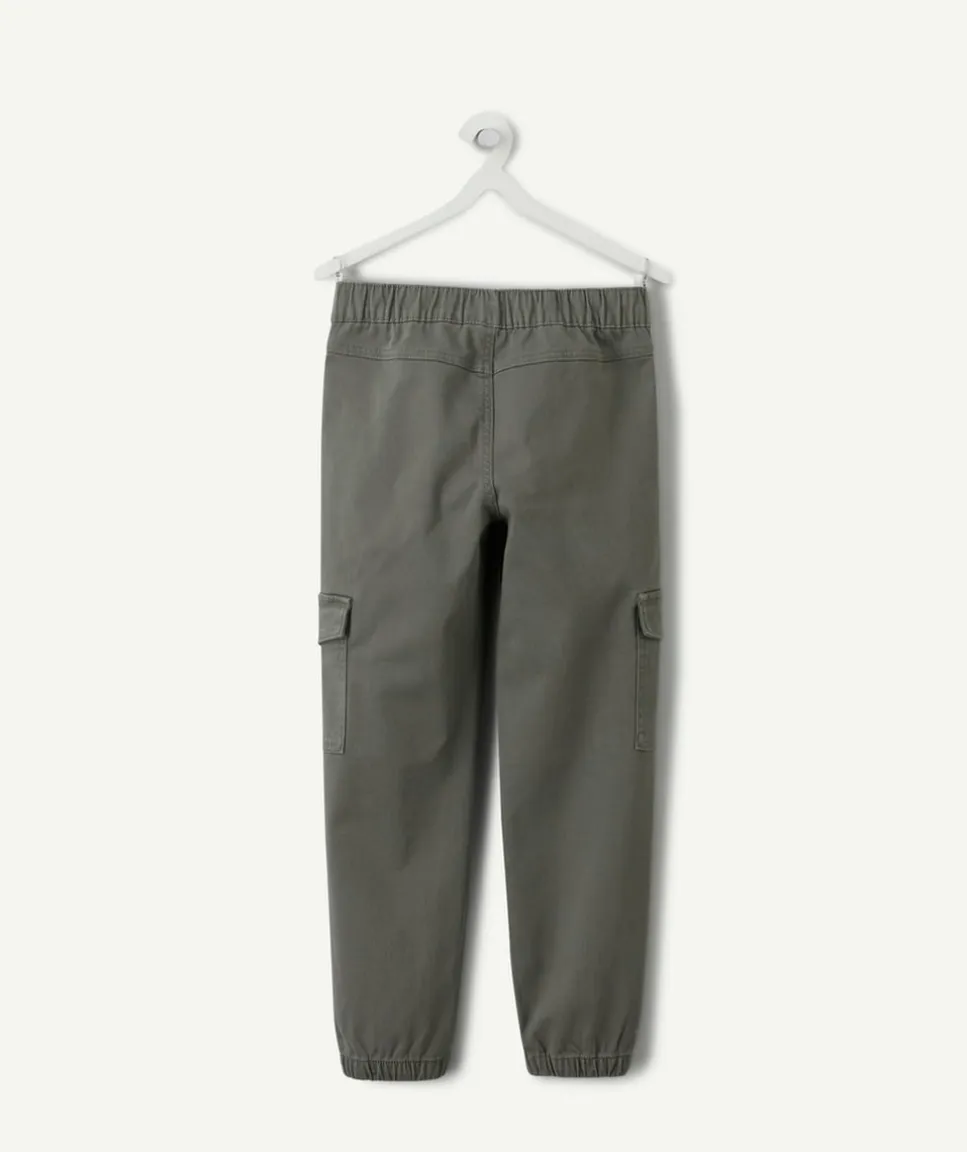 Pantalon garçon droit kaki