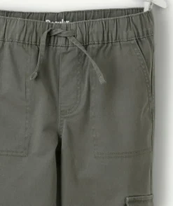 Pantalon garçon droit kaki