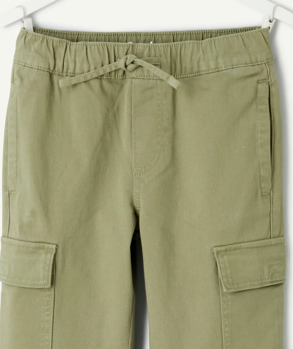 Pantalon garçon droit vert