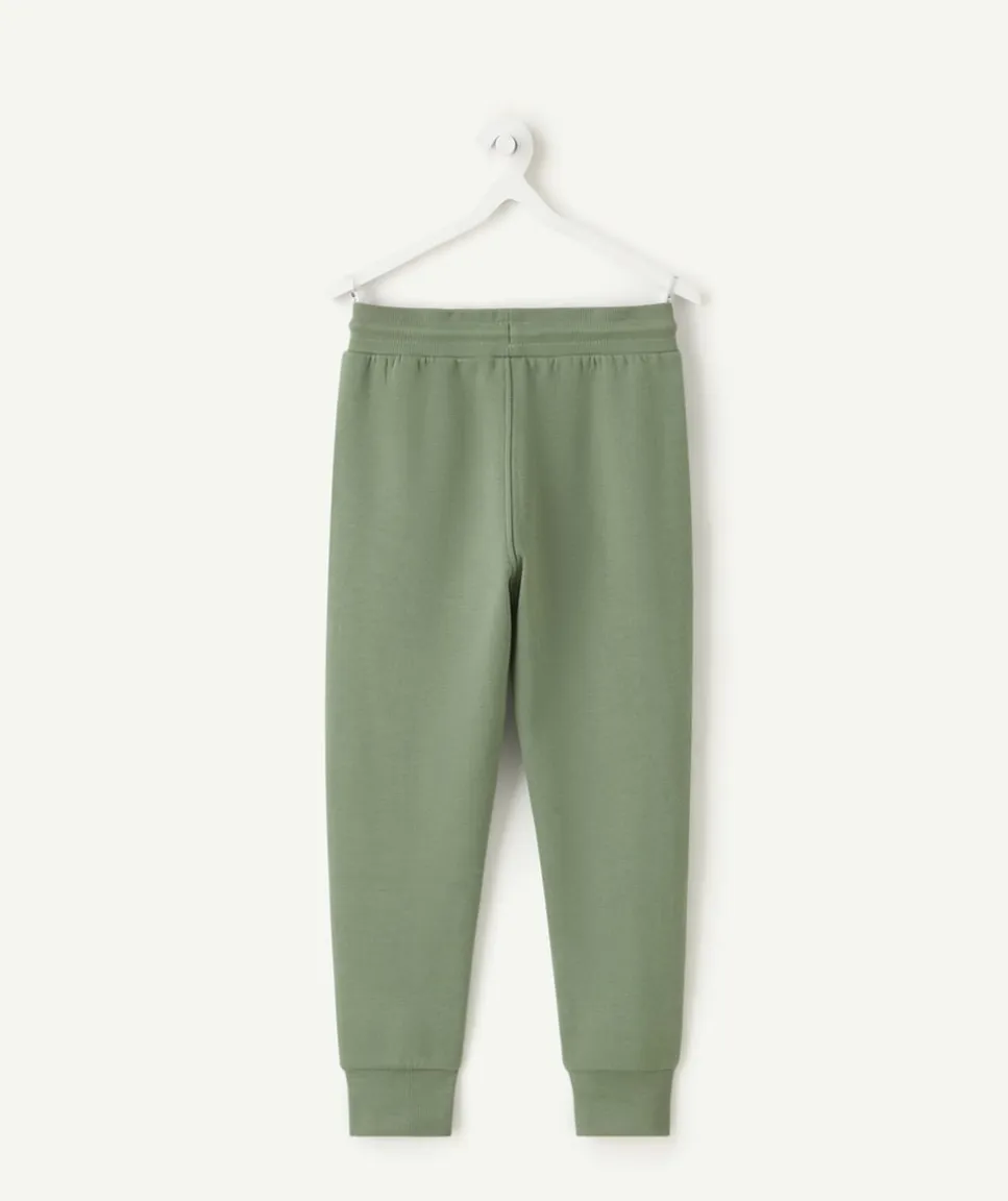 Pantalon garçon jogging vert