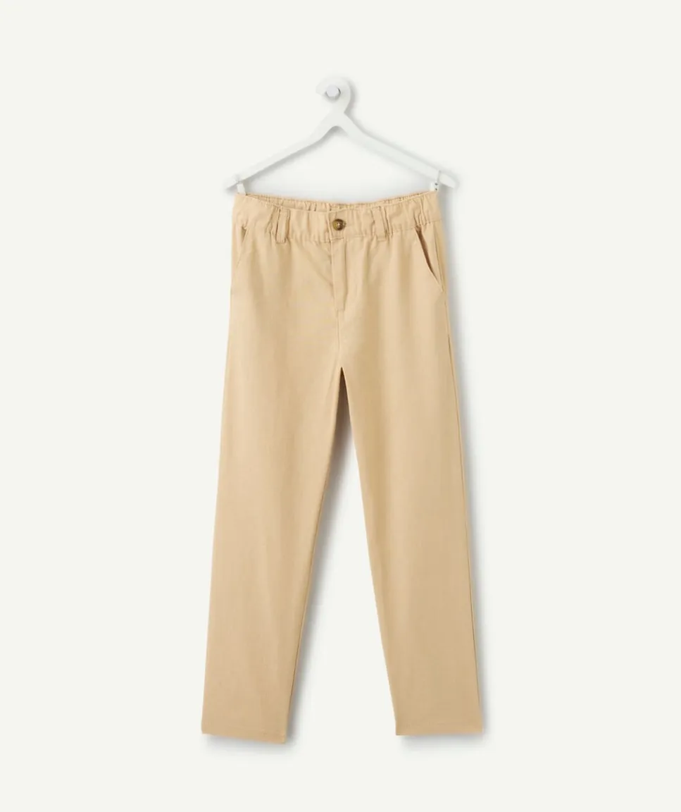 Pantalon garçon relax beige