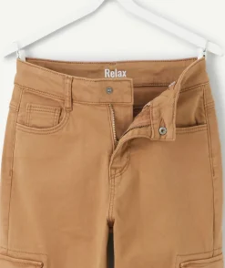 Pantalon garçon relax beige