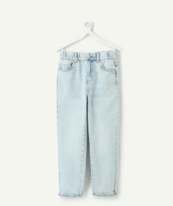 Pantalon garçon relax bleu clair