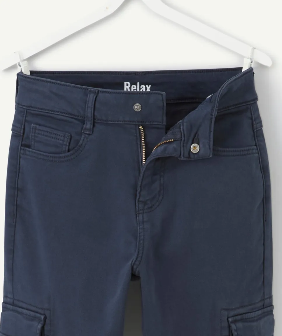 Pantalon garçon relax bleu marine