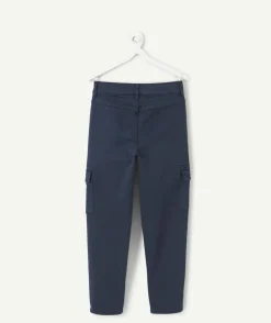 Pantalon garçon relax bleu marine