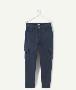 Pantalon garçon relax bleu marine