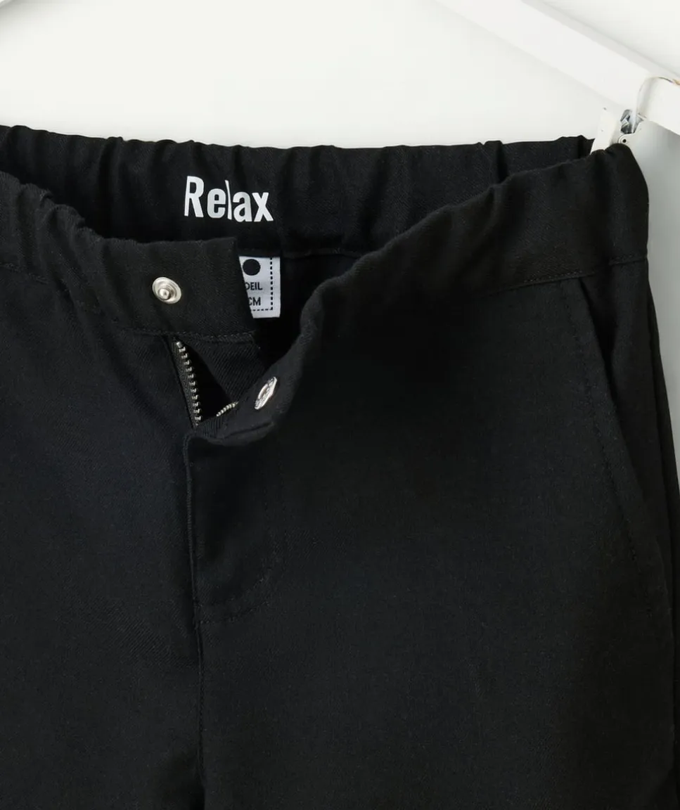 Pantalon garçon relax noir