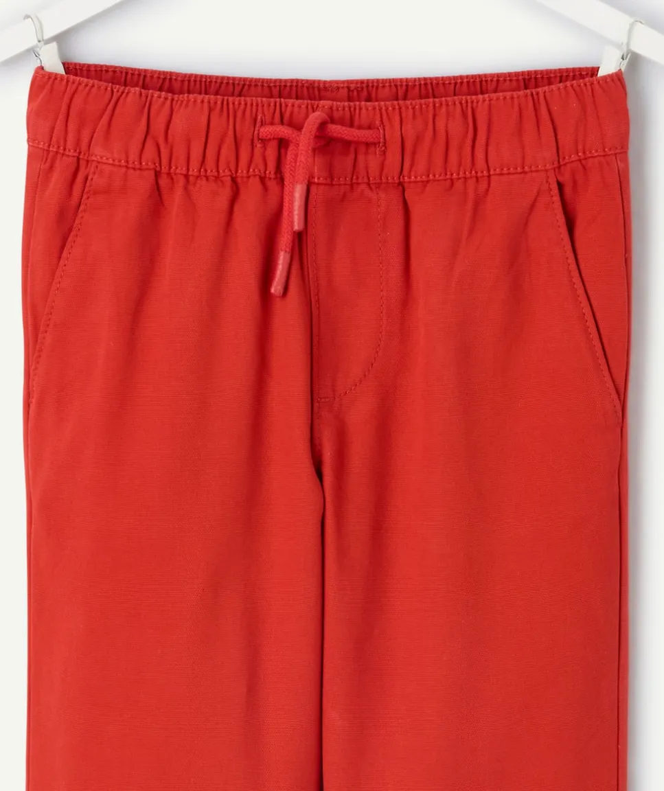 Pantalon garçon relax rouge