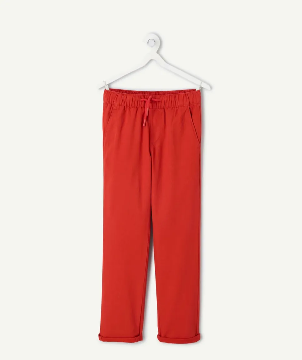 Pantalon garçon relax rouge