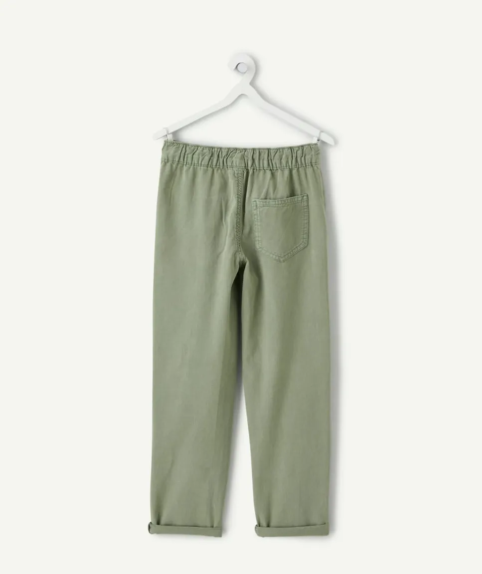 Pantalon garçon relax vert