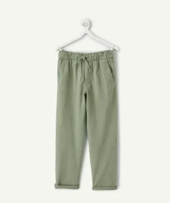 Pantalon garçon relax vert