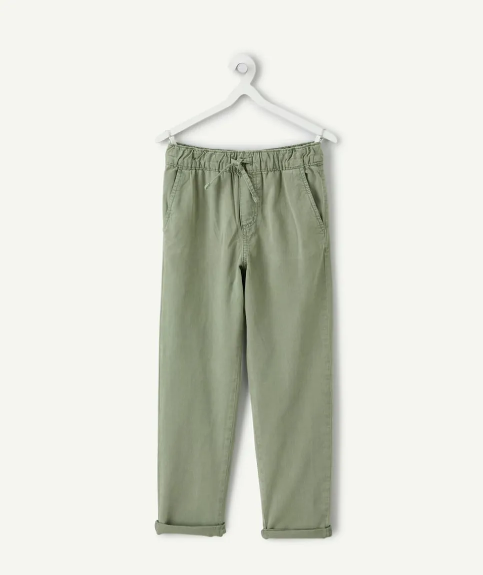 Pantalon garçon relax vert