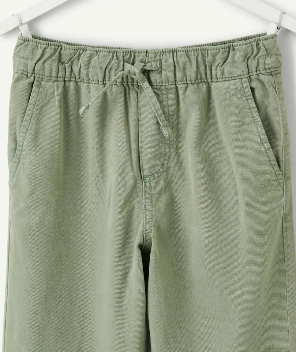 Pantalon garçon relax vert