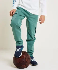 Pantalon garçon relax vert