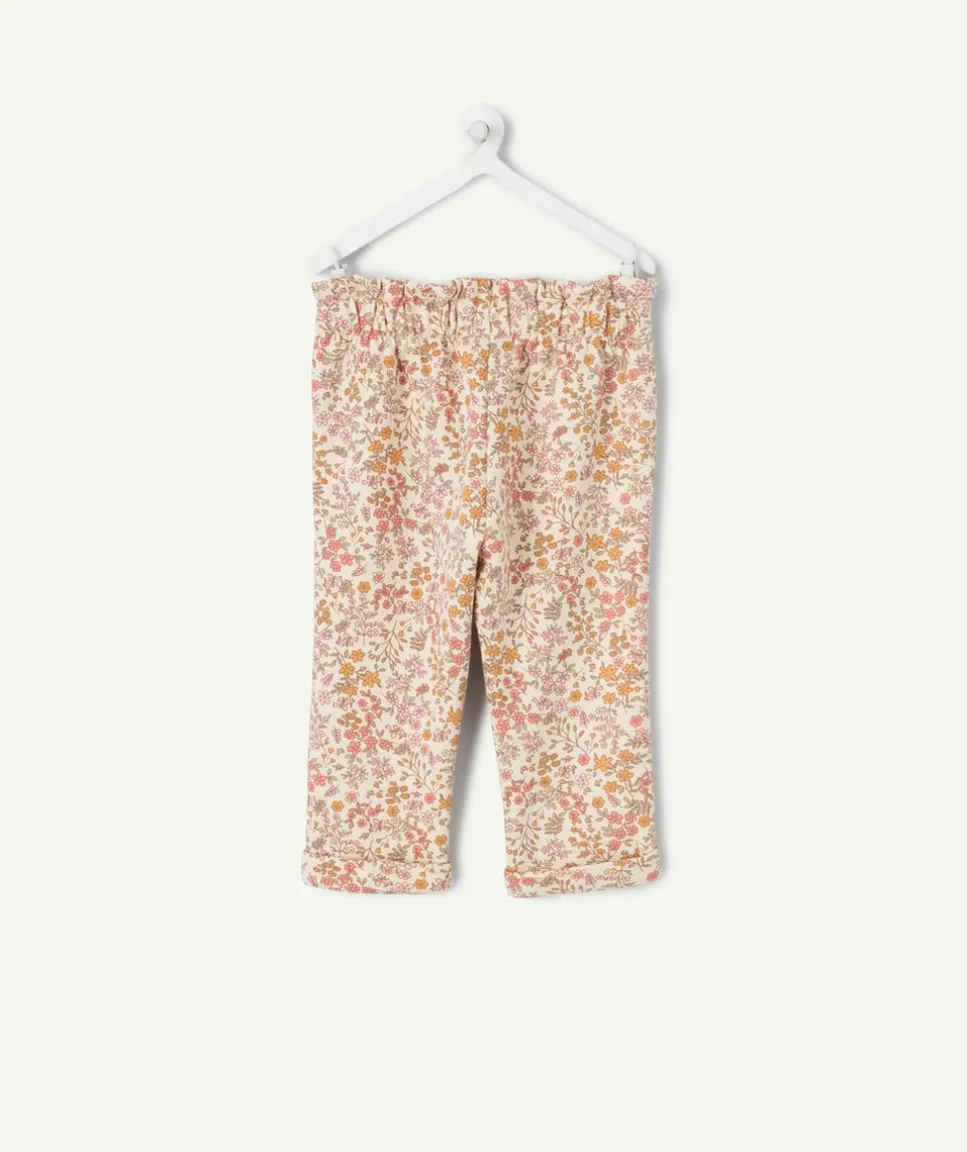 Pantalon jogging bébé fille imprimé fleuri