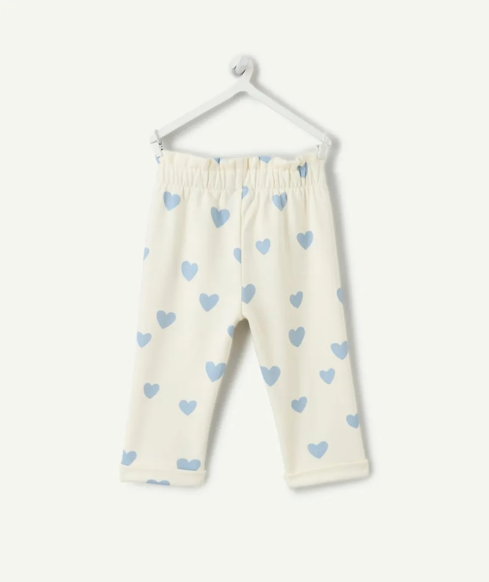 Pantalon jogging bébé fille imprimé cœurs