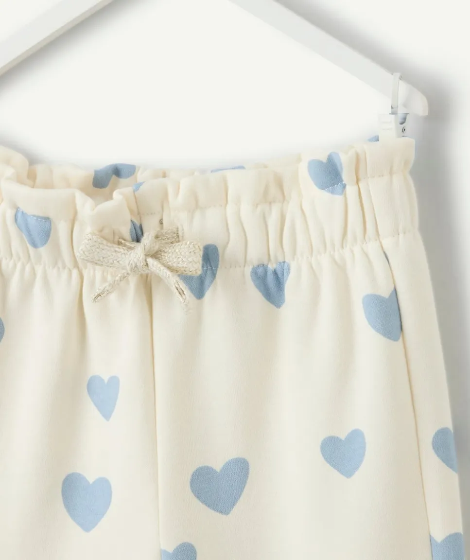 Pantalon jogging bébé fille imprimé cœurs