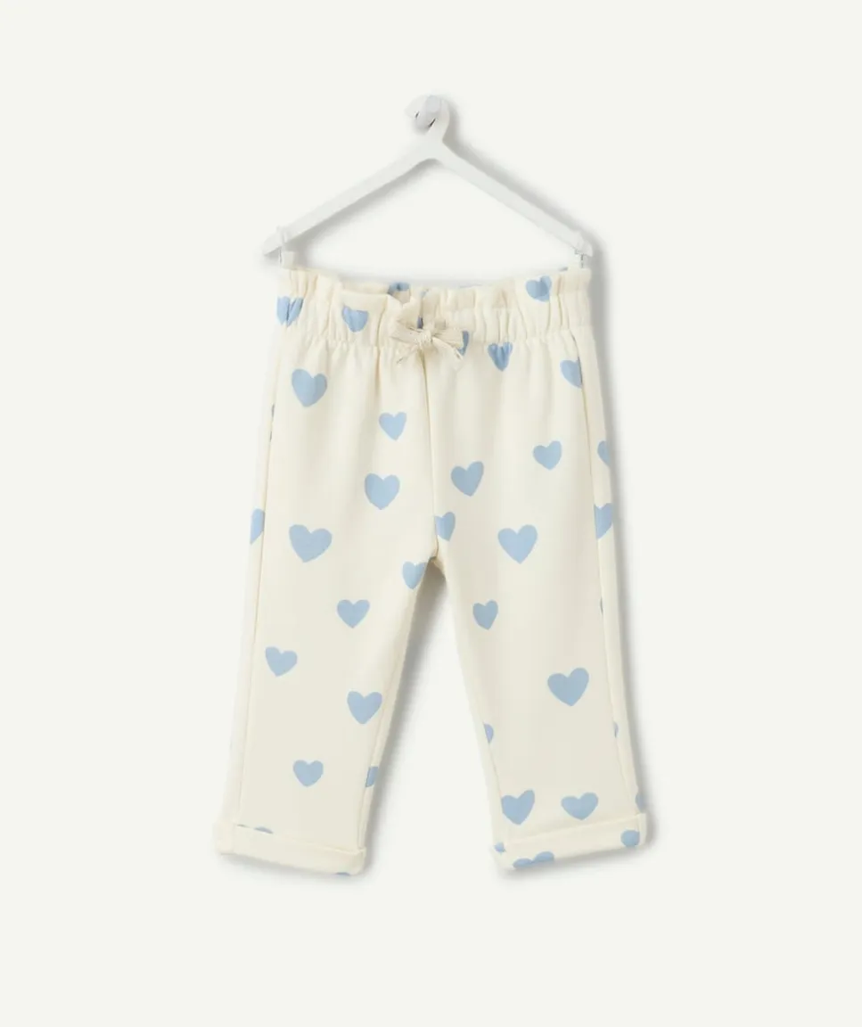 Pantalon jogging bébé fille imprimé cœurs