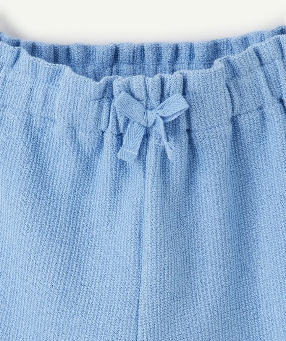 Pantalon large bébé fille bleu