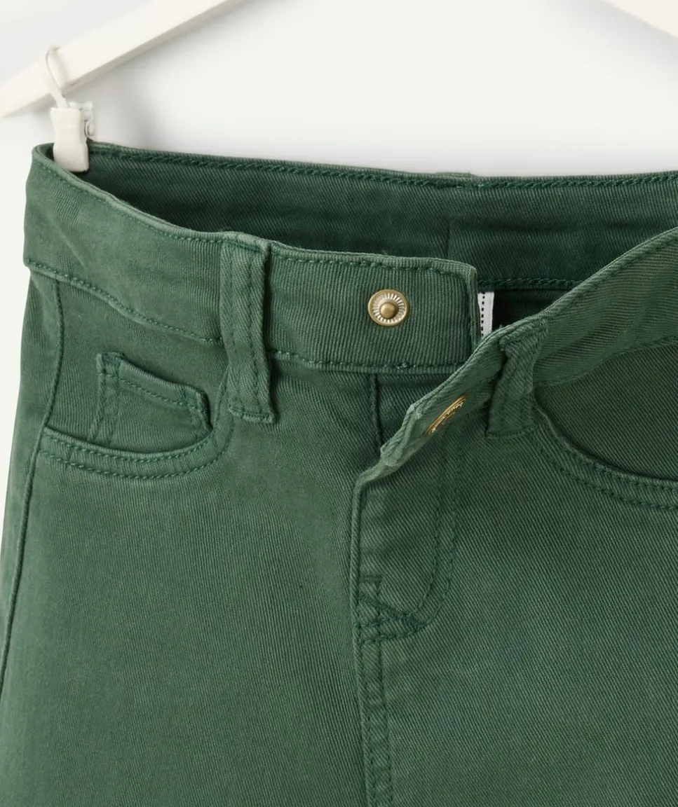 Pantalon large bébé fille en fibres recyclées vert