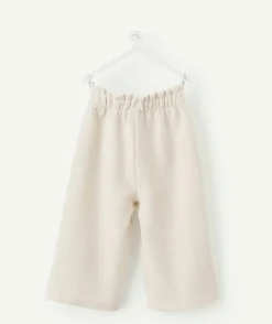 Pantalon large bébé fille maille écru