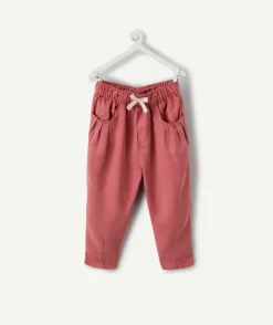Pantalon large bébé fille rose