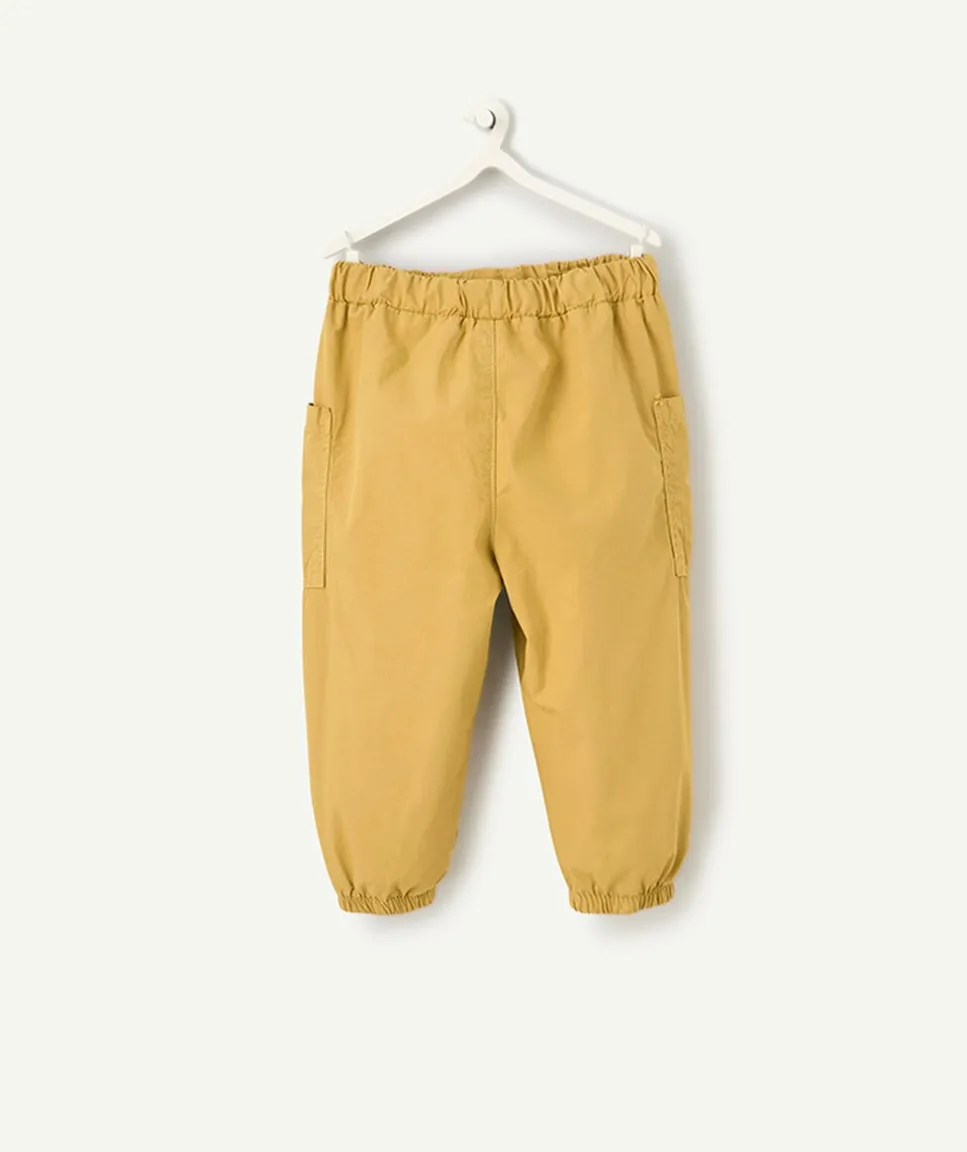 Pantalon large cargo bébé garçon marron et ultra léger