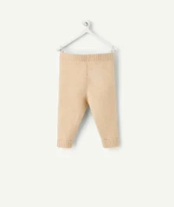 Pantalon naissance garçon maille beige