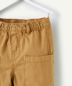 Pantalon relax bébé garçon camel avec grandes poches