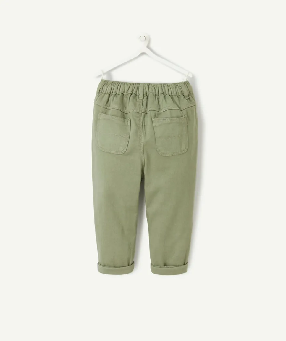 Pantalon relax bébé garçon en denim kaki