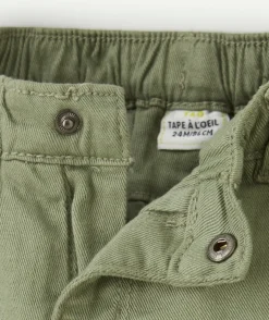 Pantalon relax bébé garçon en denim kaki
