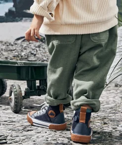 Pantalon relax bébé garçon en denim kaki