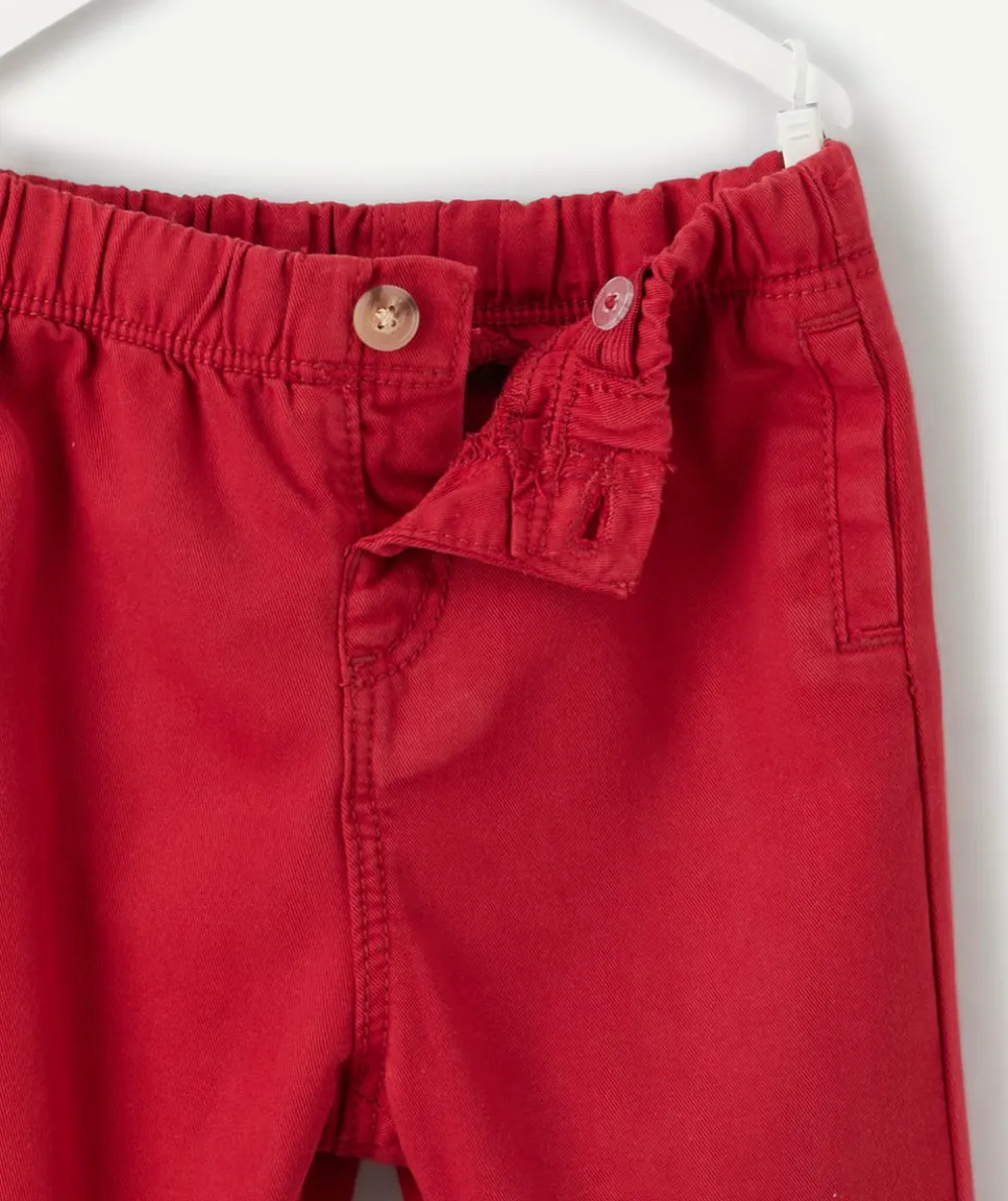 Pantalon relax bébé garçon rouge