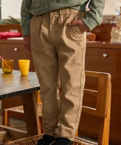 Pantalon relax beige garçon