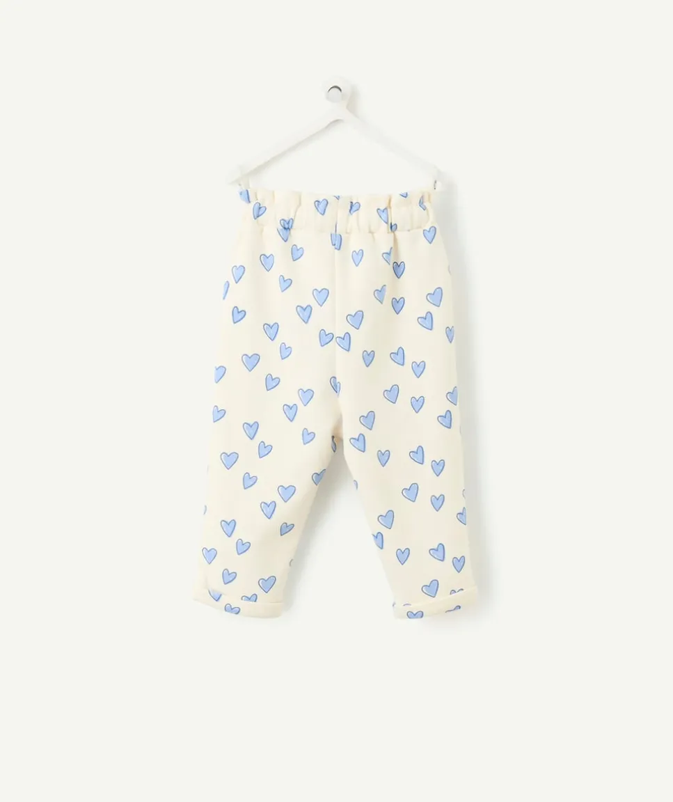Pantalon sarouel bébé fille imprimé cœur