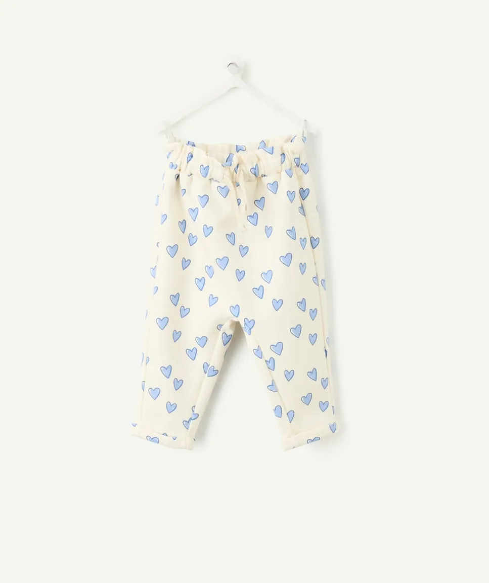 Pantalon sarouel bébé fille imprimé cœur