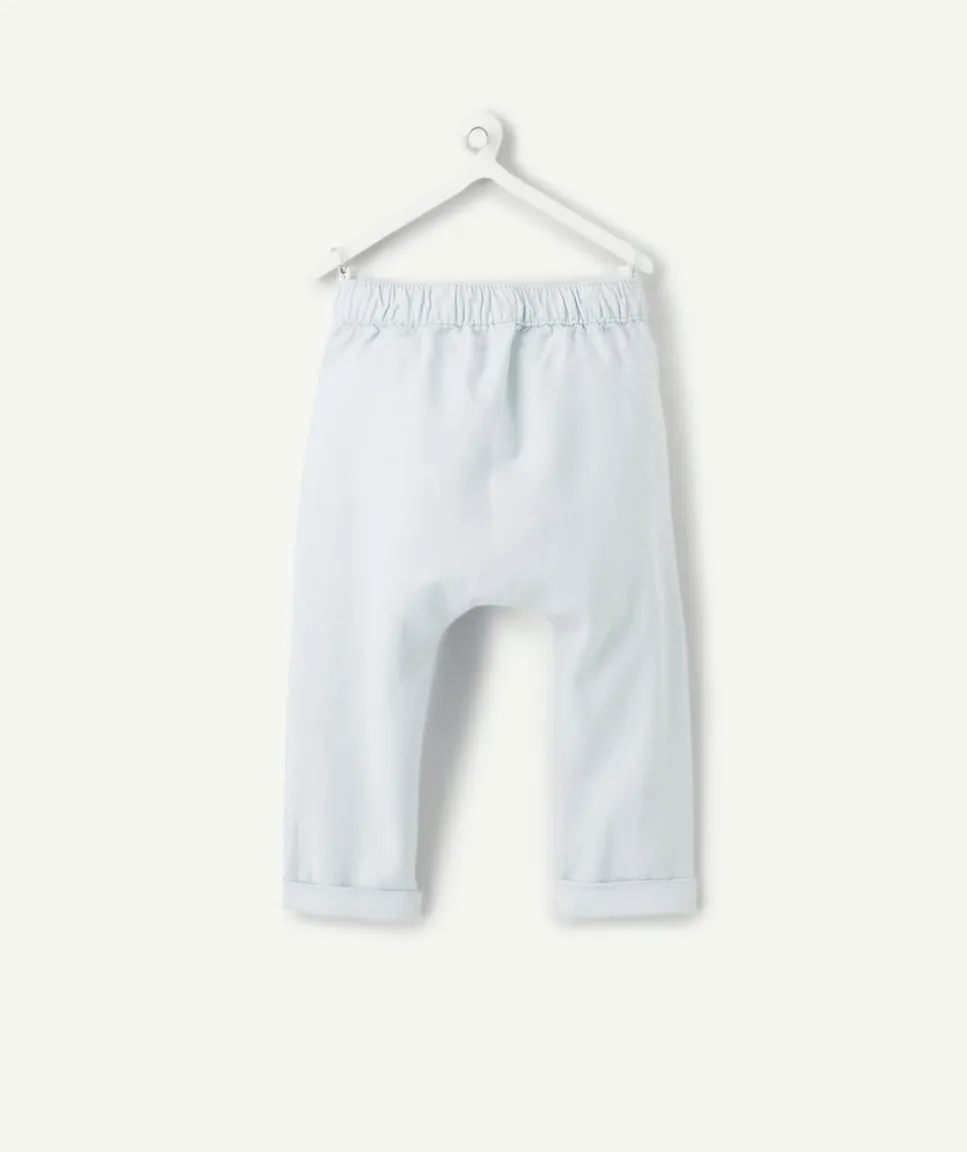 Pantalon sarouel bébé garçon bleu clair
