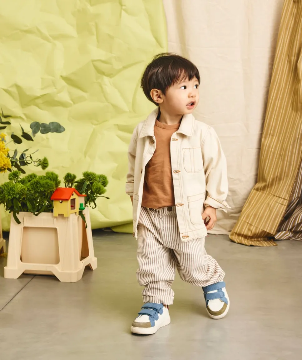 Pantalon sarouel bébé garçon rayé