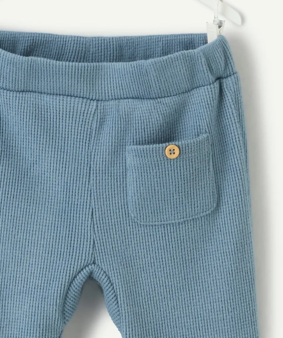 Pantalon sarouel naissance garçon bleu