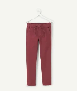 Pantalon slim garçon bordeaux