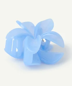 Pince à cheveux fille fleur bleue